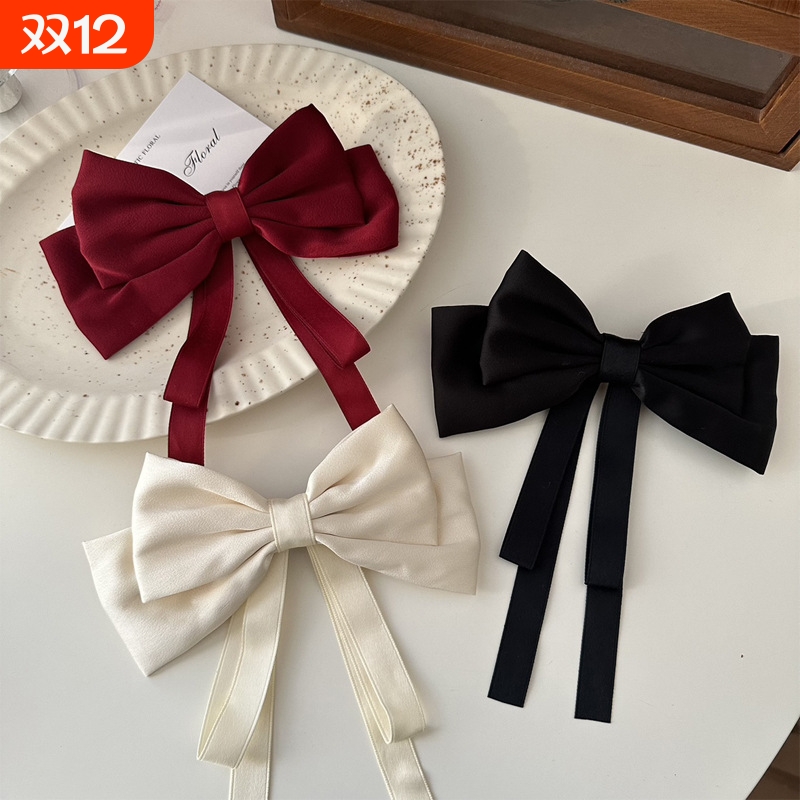 黑色大蝴蝶结发饰高端发夹