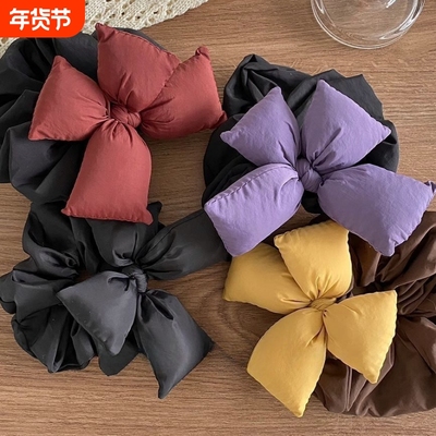 藤萝紫色充棉蝴蝶结发圈秋冬新款大肠圈头饰洋气发绳扎马尾头绳女