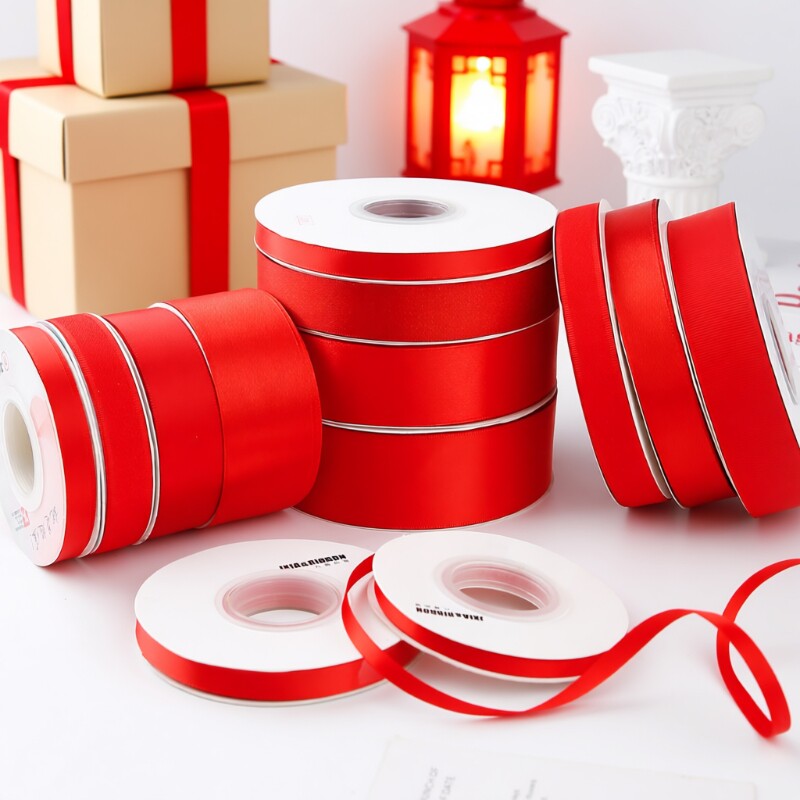 情人节新年红色丝带涤纶大红布条飘带喜庆缎带结婚绑气球挂灯笼