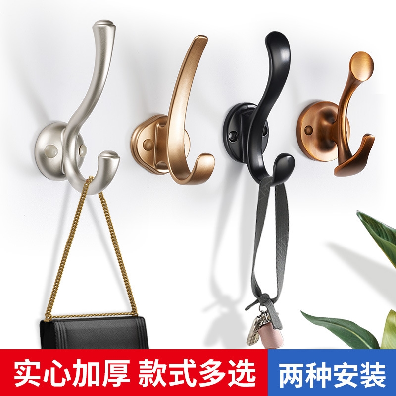 免打孔挂衣钩壁挂墙壁进门玄关衣柜衣服挂钩墙上衣帽钩单个门后钩