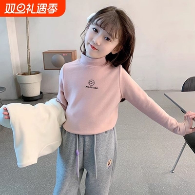 痞猴半高领甜美长袖保暖T恤