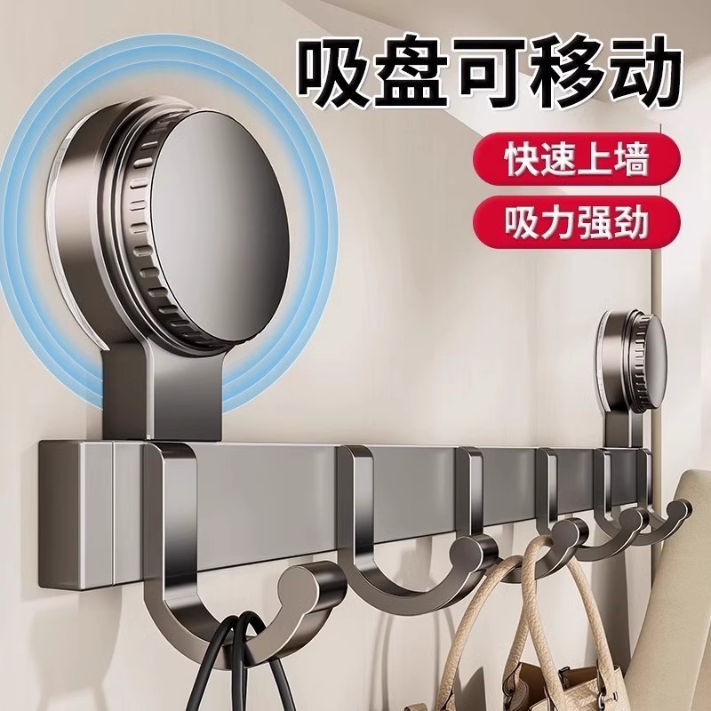 吸盘门后挂钩强力粘胶免打孔强力承重置物架钩子入户门挂衣架收纳