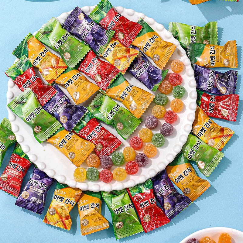 果汁酸沙糖水果软糖散装年货糖果喜糖招待儿童零食q糖批发混合