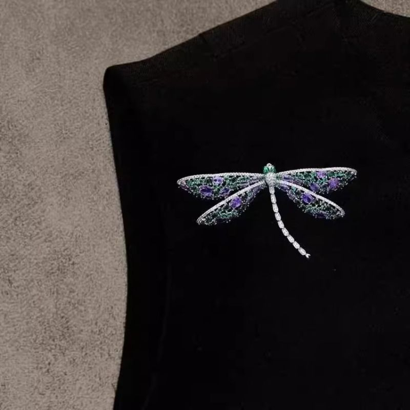 【亭亭玉立】小众设计重工蜻蜓胸针轻奢高级质感优雅大衣西服别针