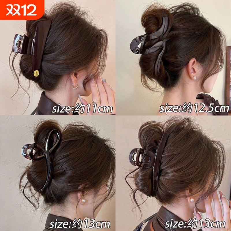 高定组合气质抓夹套装鲨鱼夹早秋发夹后脑勺发量多发饰车厘子头饰