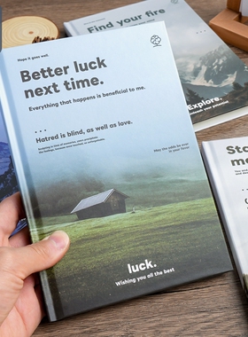 梦瑾高颜值硬壳笔记本子加厚风景系列加厚a5横线精装本初高中生专用课堂记事本考研用记录本办公商务登记本子