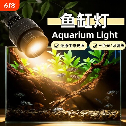 鱼缸射灯灯Led变焦水族造景水草灯南美溪流缸雷龙鱼观赏灯饰灯光