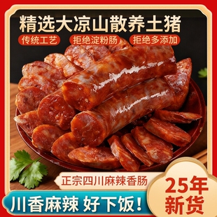 四川腊肠麻辣香肠纯肉广味农家自制风干烟熏腊肉猪肉川味特产年货