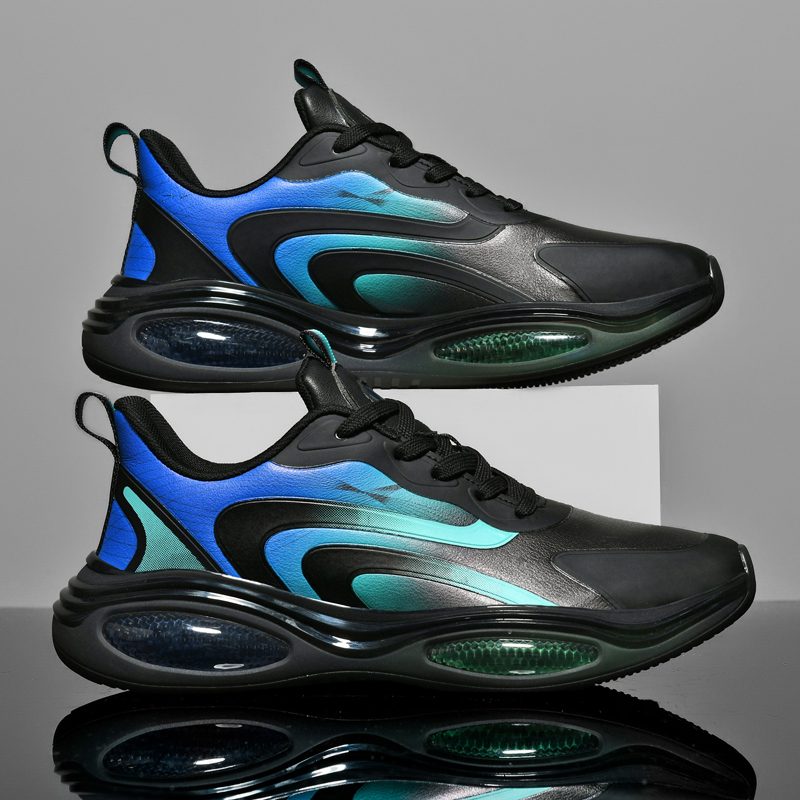 男鞋秋冬款超轻皮面防水运动跑鞋男学生青少年秋季气垫减震跑步鞋