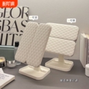 led美妆镜子化妆镜带灯贝壳三折叠桌面台式 宿舍补光高梳妆调节镜