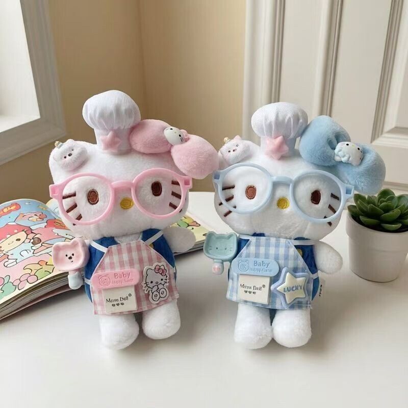 粉色小厨娘甜品师HelloKitty包挂件钥匙扣玩偶公仔送女生闺蜜KT猫图片