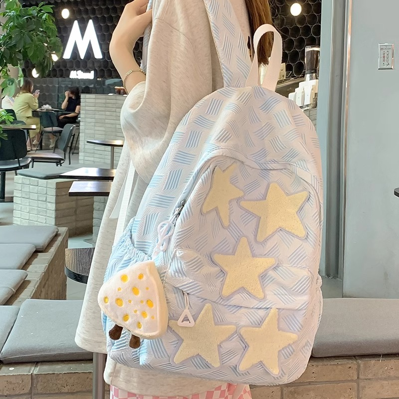日系ins星星书包女生学生双肩包