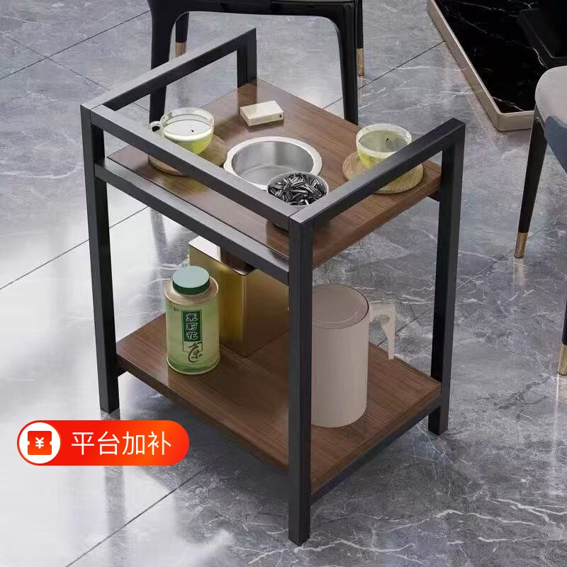 麻将茶几棋牌室茶水架专用麻将桌小边几置物架可移动茶水桌烟灰缸