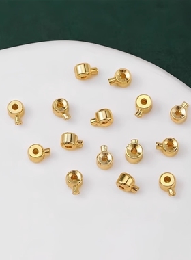 定位珠收尾扣diy穿珍珠项链扣头配件手链串珠固定夹扣材料收尾扣