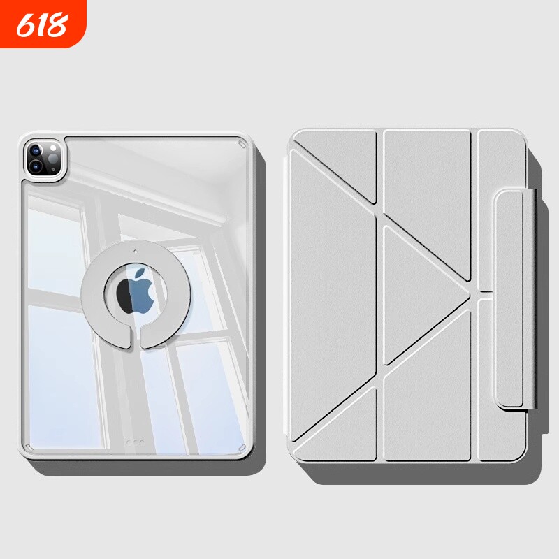 iPad平板保护壳720°旋转Air7/6保护套Y折支架2025iPad11磁吸mini76拆分pro11防弯13寸防摔10轻薄air54包12.9
