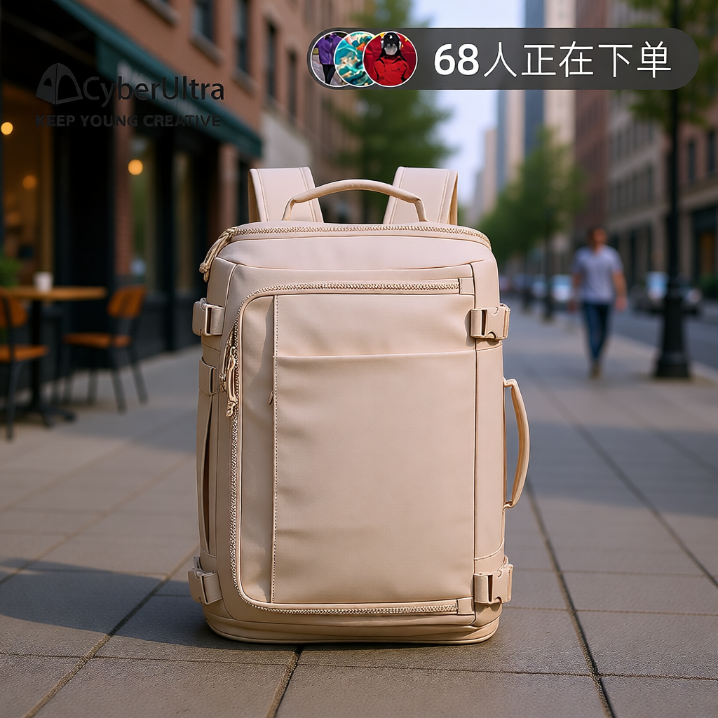 德国旅行双肩包女旅游轻便高颜值大容量外出电脑初高中生书包男款