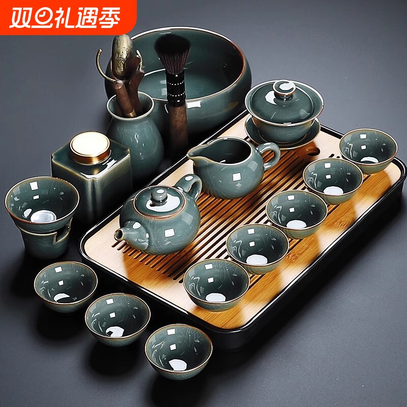 茶具套装家用办公室轻奢高档陶瓷茶壶茶杯功夫茶泡茶用品2025新款