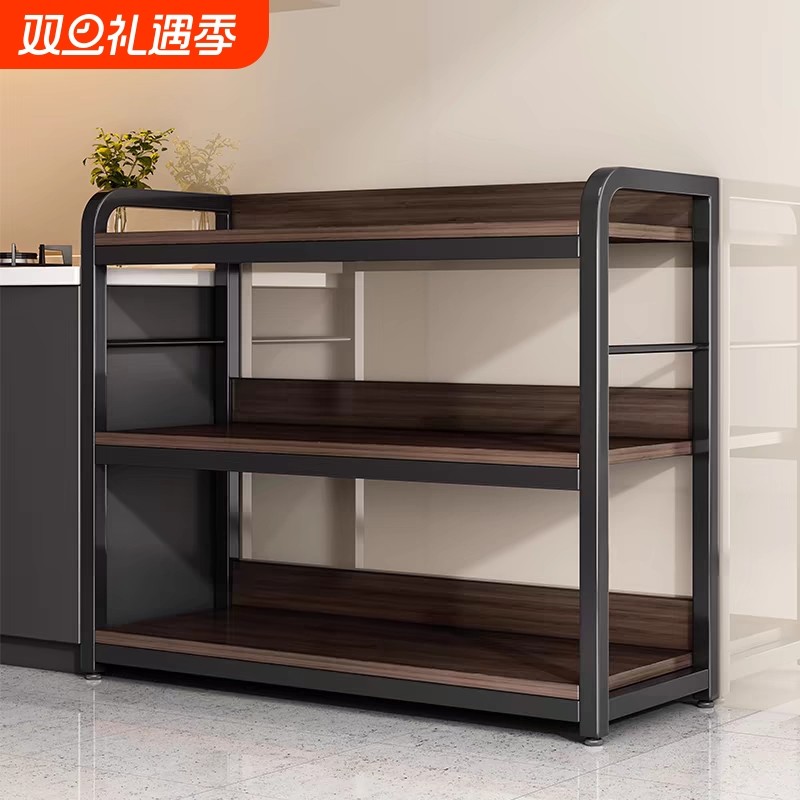 厨房置物架落地多层简易货架储物架子家用橱柜多功能微波炉收纳架