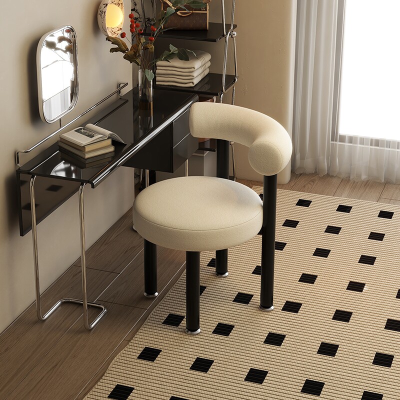 化妆椅梳妆台凳子女生卧室FatChair椅椅子美甲店轻奢客厅高级