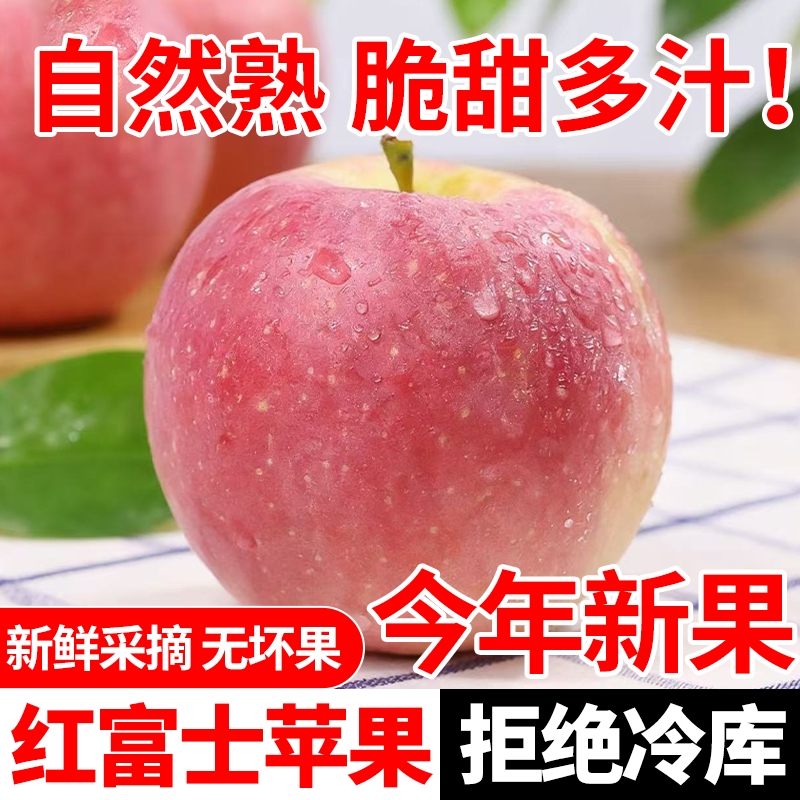 正宗红富士苹果水果新鲜当季陕西脆甜时令一级果当季水果红富士