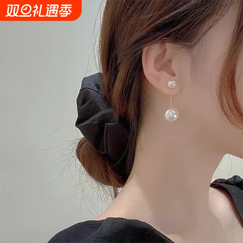 明星同款珍珠耳饰女潮耳环气质高级感复古百搭时尚耳钉个性流苏