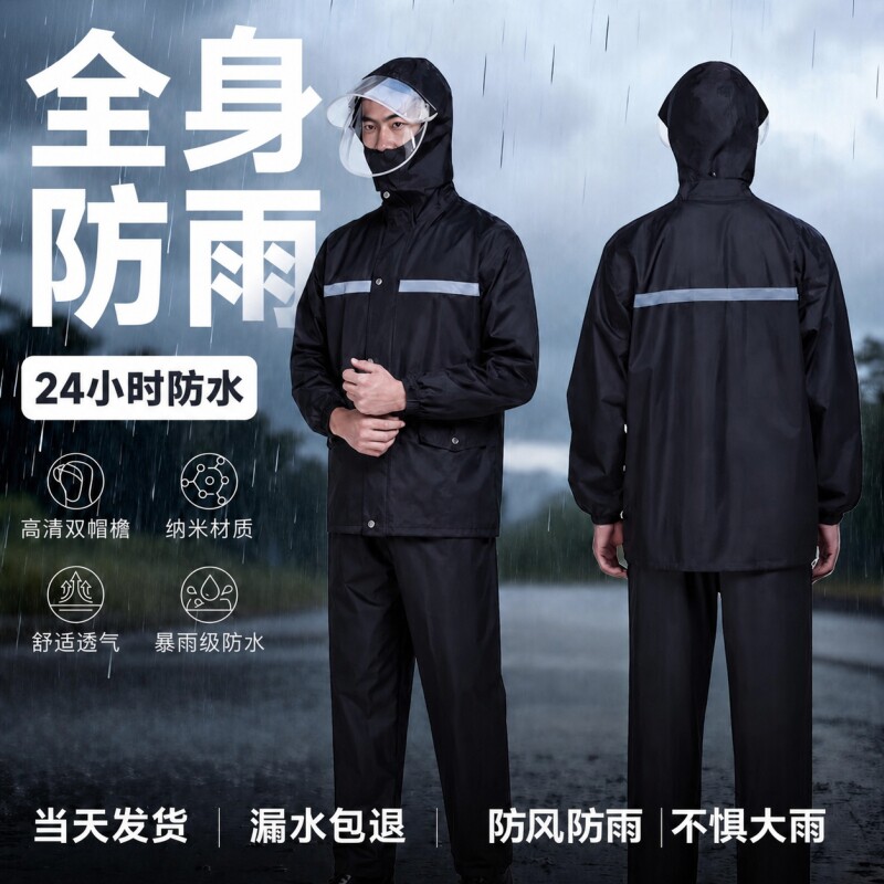 雨衣雨裤套装男款全身成人分体式外卖骑手摩托电动车雨衣暴雨专用图片