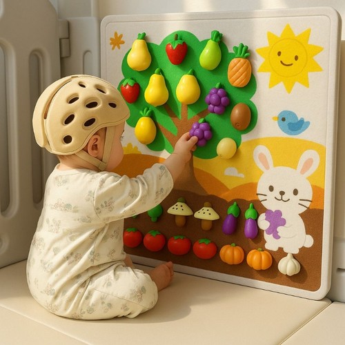 毛毡板忙碌板宝宝玩具水果切切乐