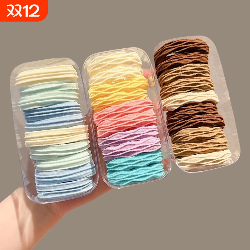 2025皮筋扎头发头绳女高级感可爱加粗发绳高弹力耐用高马尾发圈夏