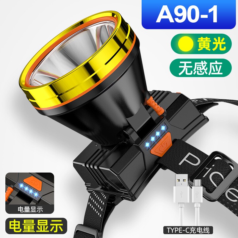 公牛适用修车灯户外手灯强光探照灯强光头灯手电筒强光超亮头戴