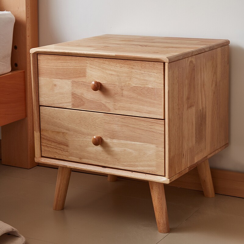床头柜实木现代简约卧室家用日式简约床边柜小户型收纳储物柜子