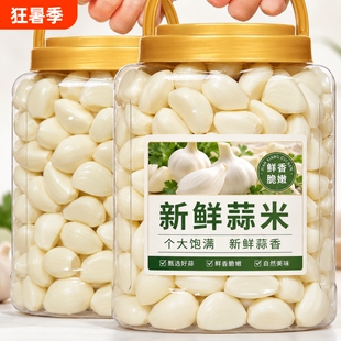 金乡大蒜蒜米去皮大蒜头剥皮蒜粒山东蒜瓣新鲜净批发商用鲜蒜精选