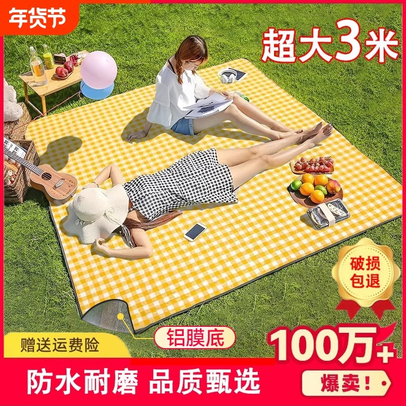 野餐垫防潮垫加厚户外野餐布露营防水坐垫便携防潮布帐篷折叠地垫