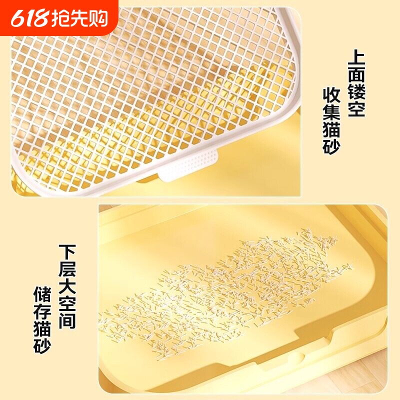 猫砂垫猫垫子防带出外溅塑料猫厕所宠物用品猫咪双层控砂垫猫砂盆