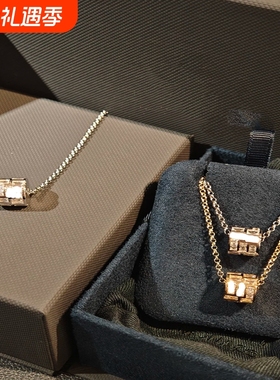 高版本精工对版Ice冰块可调节项圈银白色项链精致轻奢送女友礼物