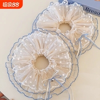 尚蒂伊夢境網(wǎng)紗蕾絲大腸發(fā)圈女法式高級感溫柔發(fā)繩扎頭發(fā)大