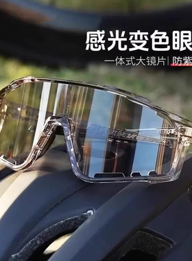 骑行眼镜户外运动风镜防风自行车男徒步护目女夜视夜间防雾感光