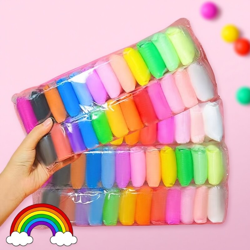 超轻粘土24色儿童手办橡皮泥无毒太空彩泥手工diy黏土36安全1