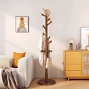 实木衣架衣帽架挂衣架落地卧室家用简易立式 室内挂衣杆客厅挂包架