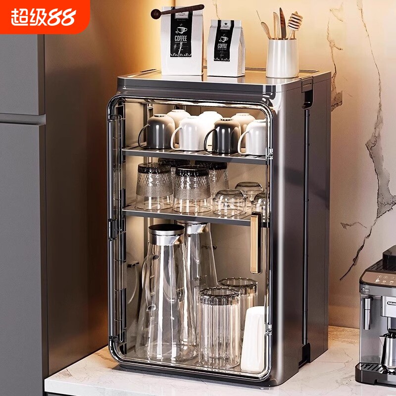 防尘杯子收纳置物架杯架放水杯储物架茶具茶杯架桌面收纳盒玻璃杯