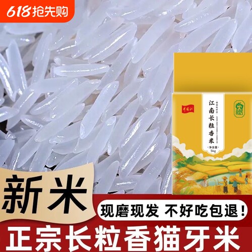 长粒猫牙大米江西香生态袋装一级井冈山帝壹号优质大米煮饭熬粥米