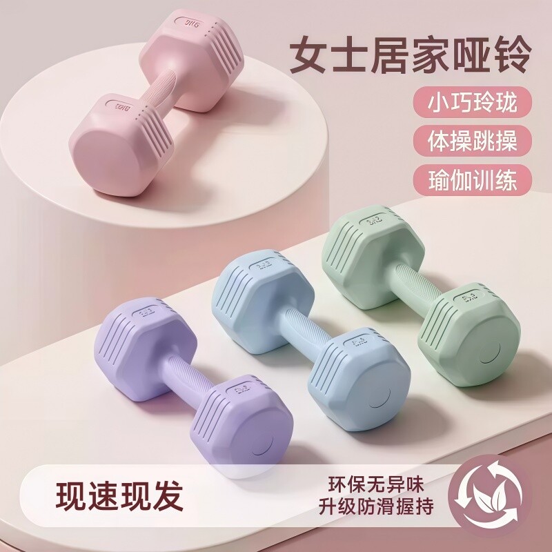 哑铃女士健身家用2/3kg一对杠铃1/1.5kg亚玲青少年女生小哑铃锻炼
