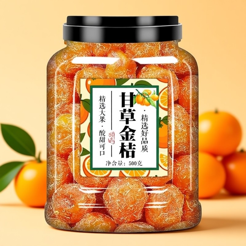 甘草金桔无糖无添加化痰咳广西正宗冰糖500g新鲜罐装正品年货节,零食/坚果/特产,金桔类制品,淘宝优惠券,粉丝福利购,淘宝优惠卷