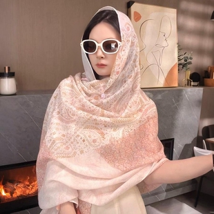 高级感棉麻大披肩民族风薄款防晒外搭女盘扣开衫夏季旅游罩衫新疆