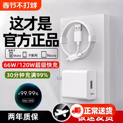 适用华为120W充电器线套装