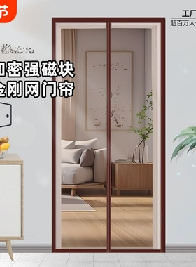 防蚊门帘隔断帘纱门卧室房间家用店铺商用磁吸纱窗夏2024新款强力