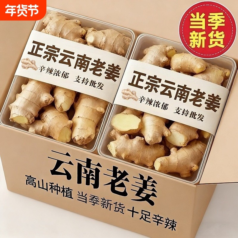【云南老姜】新鲜现挖生姜香辣老姜农家月子姜农家种植老母姜家用,水产肉类/新鲜蔬果/熟食,生姜/南姜,淘宝优惠券,粉丝福利购,淘宝优惠卷
