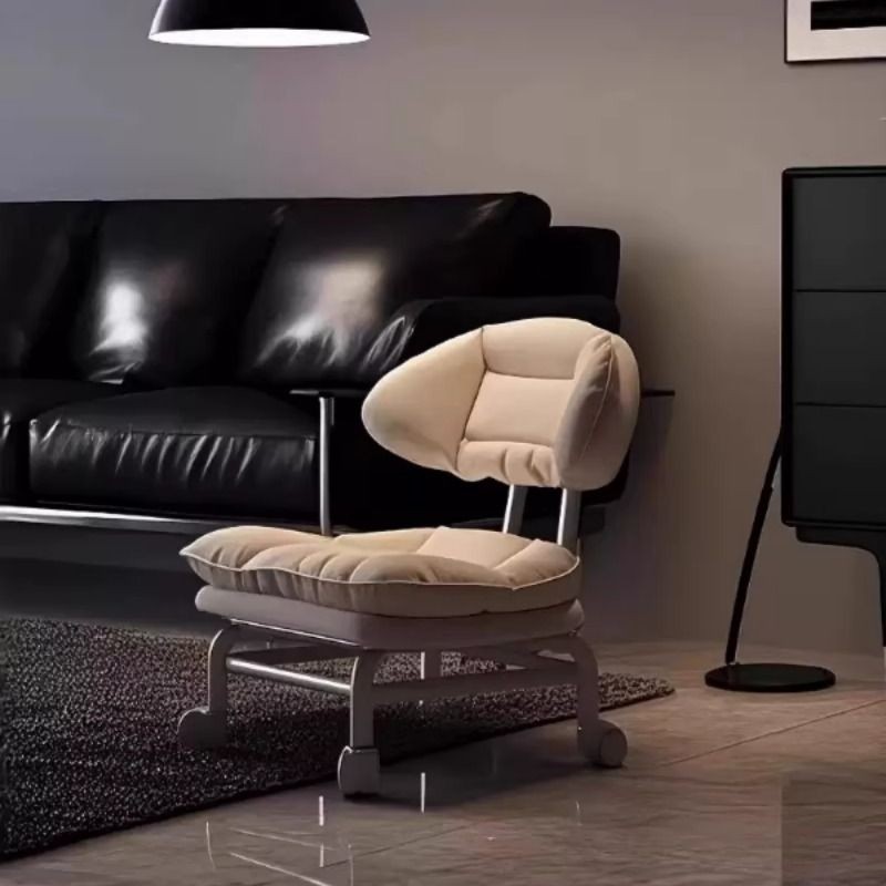 万向轮小凳子滑轮矮凳家用换鞋凳儿童带轮板凳静音靠背椅移动新款