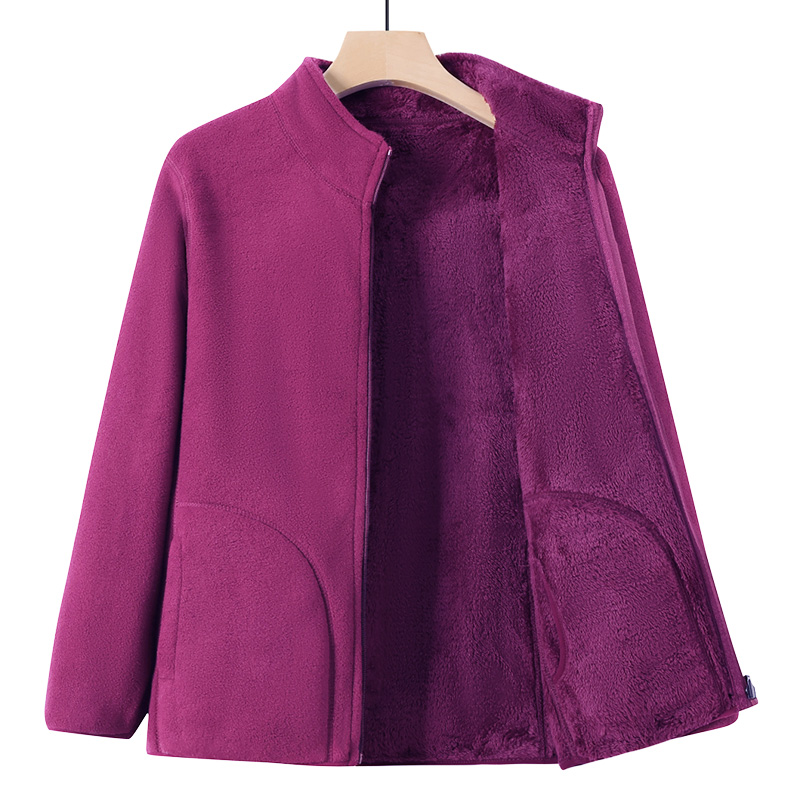 中老年人摇粒绒外套卫衣