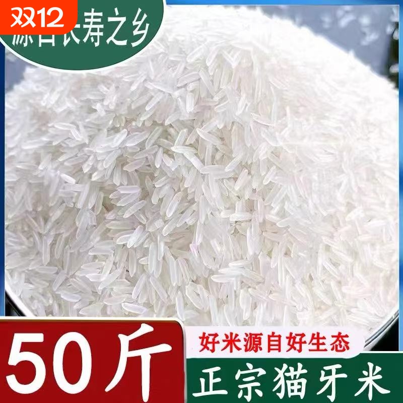 50斤丝苗米南方晚稻装新米当季农家10斤粘米丝苗长粒猫牙香米大米