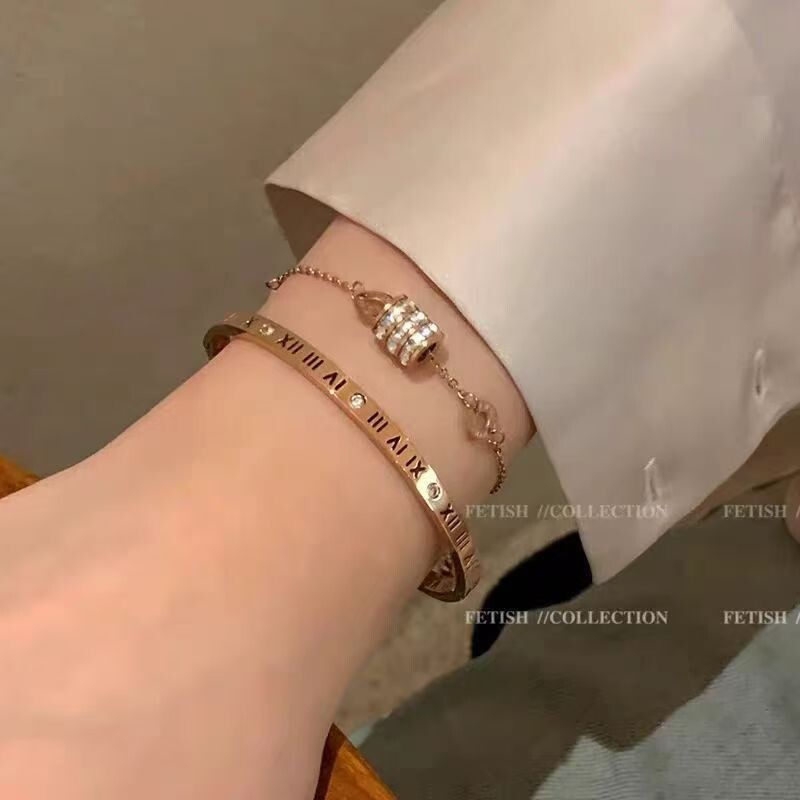 富家千金金色小蛮腰手链女2025新款轻奢小众精致双层叠戴手镯手饰